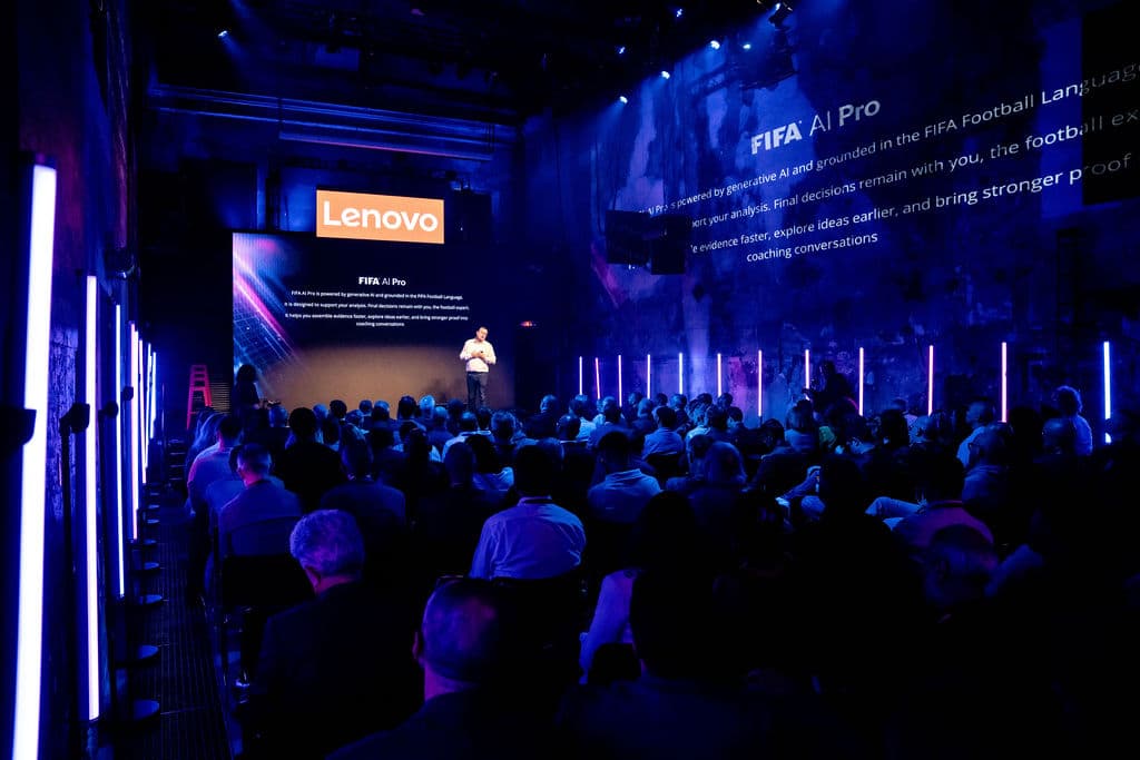 Keynote FIFA AI Pro devant une salle comble — Lenovo Tech World 26 France (Wild Buzz Agency)