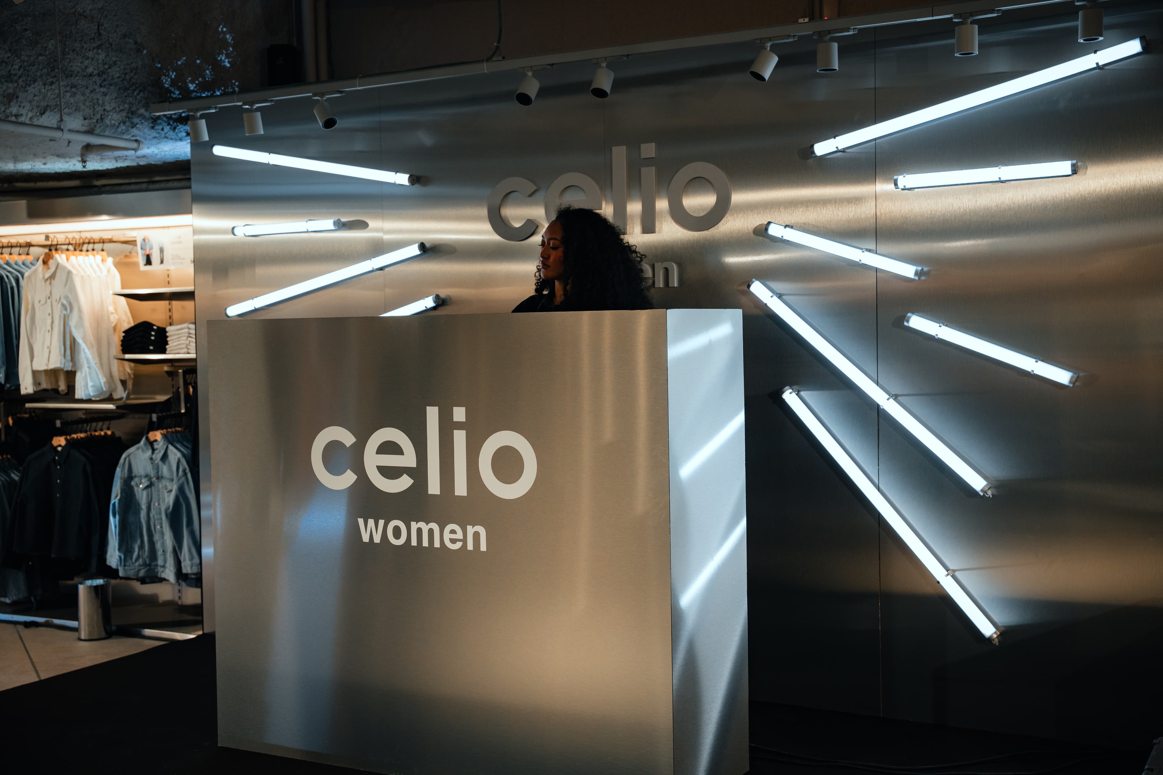 Espace Celio éclairé pendant l'inauguration
