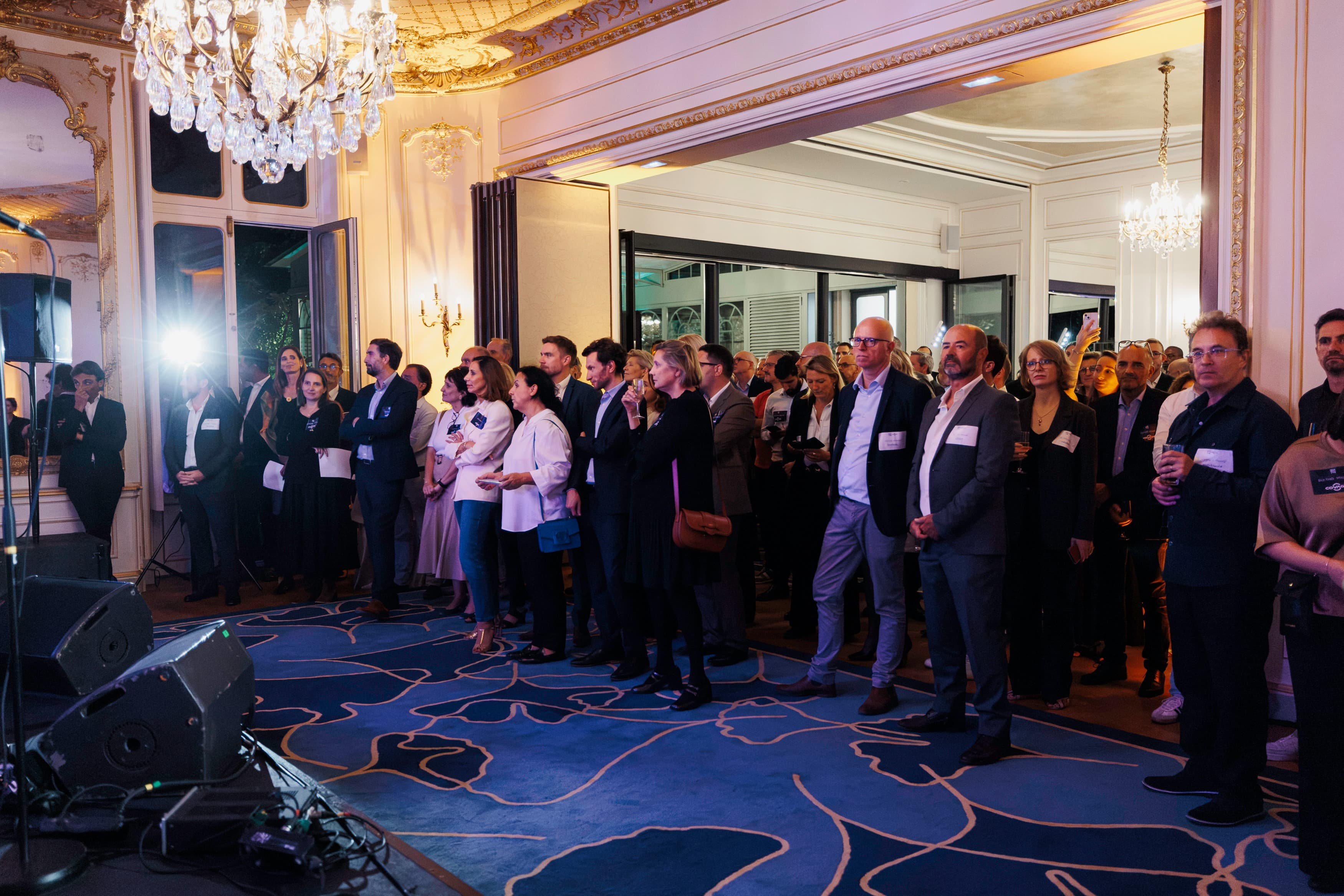 Invités réunis dans les salons de l'Hôtel de Poulpry pour les 20 ans de Covage
